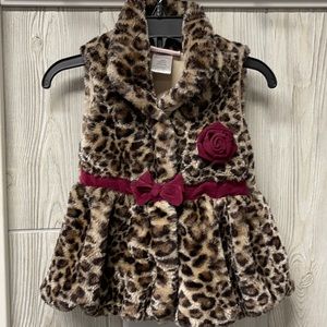 Little Lass Girl’s 18M Leopard Print Vest